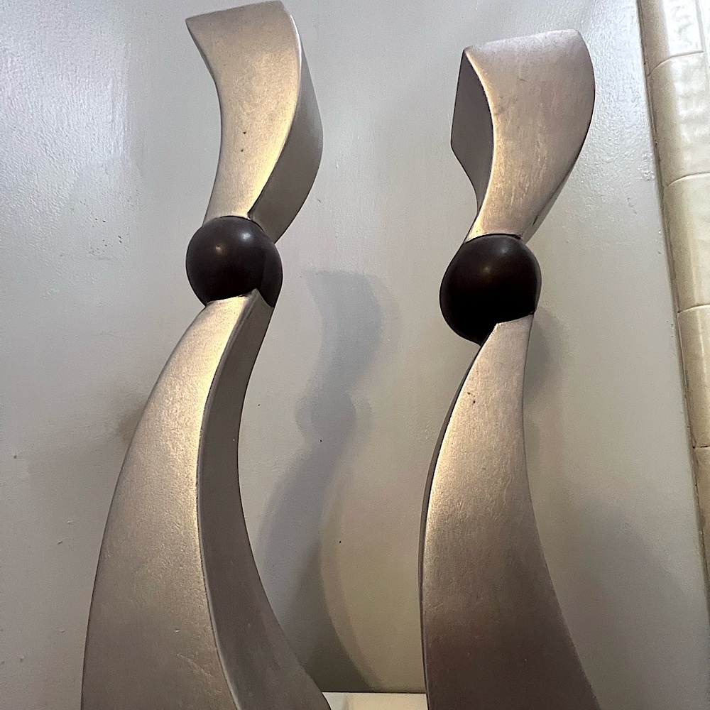 Purple and Silver Candlesticks